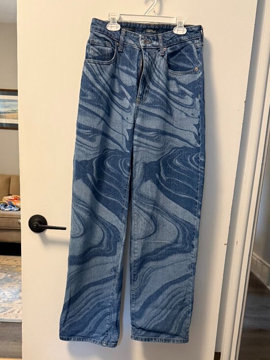 wild fable Denim - Wild Fable Swirl Print Baggy Jeans Size 2/26R